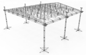 Ground support motorized Truss roof system 2 falls