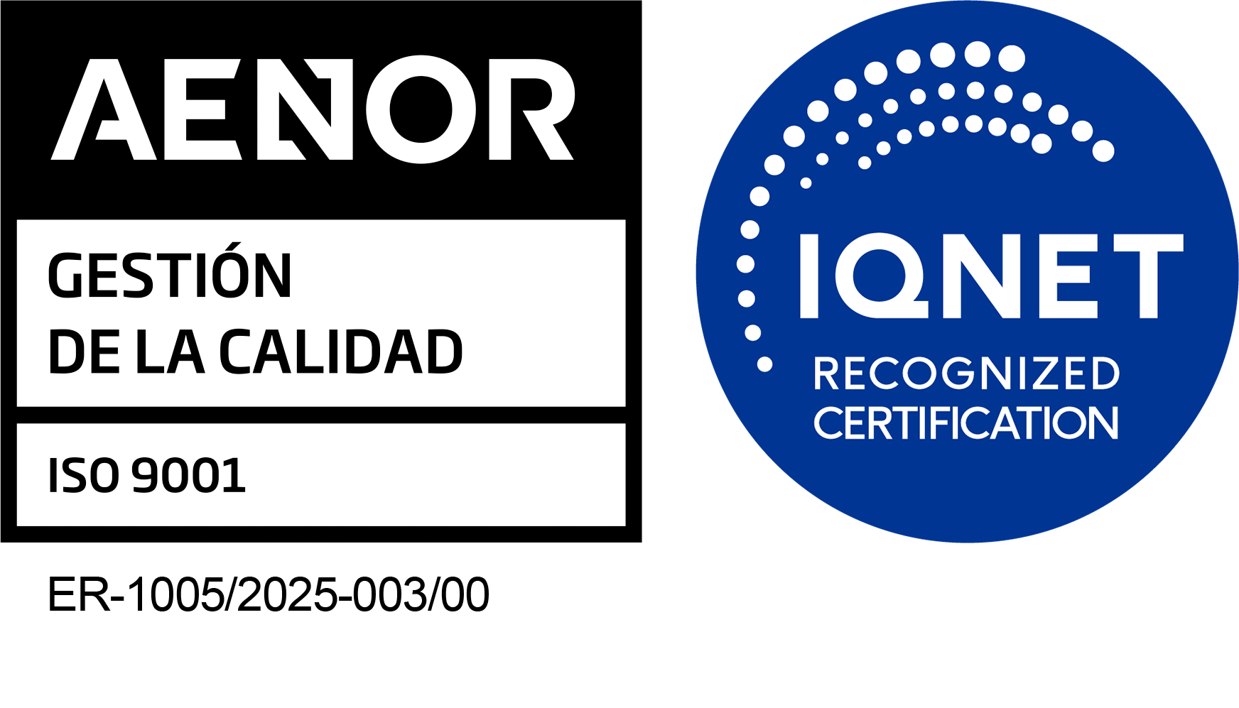 VMB Prolifts AENOR ISO 9001 IQNET certification